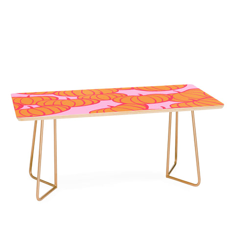 Dominique Vari Words Retro Dopamine Pumpkin Fall Coffee Table