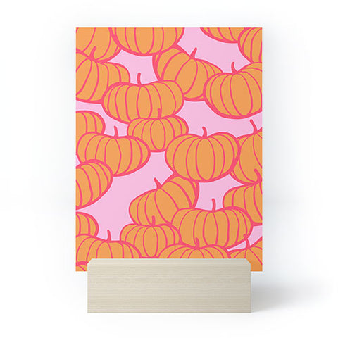 Dominique Vari Words Retro Dopamine Pumpkin Fall Mini Art Print