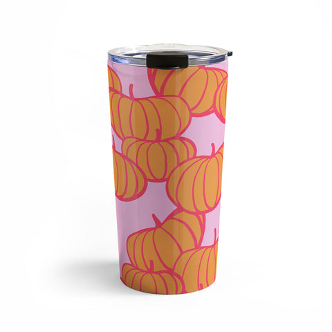 Dominique Vari Words Retro Dopamine Pumpkin Fall Travel Mug