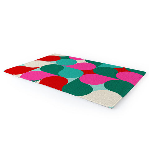 Dominique Vari Words Retro Geo Christmas Drop Area Rug