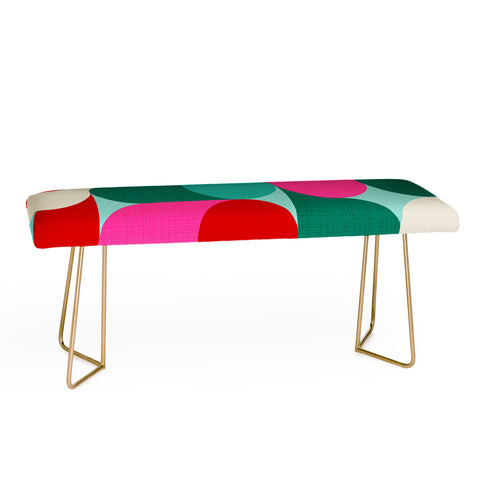 Dominique Vari Words Retro Geo Christmas Drop Bench