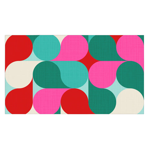 Dominique Vari Words Retro Geo Christmas Drop Tablecloth