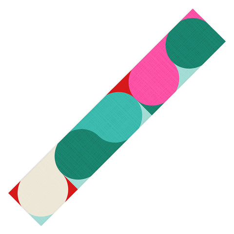 Dominique Vari Words Retro Geo Christmas Drop Table Runner