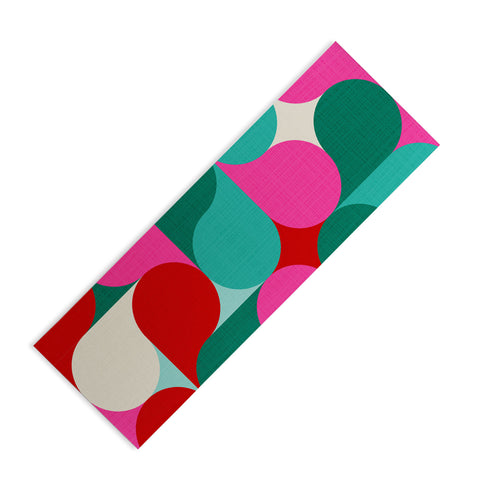 Dominique Vari Words Retro Geo Christmas Drop Yoga Mat