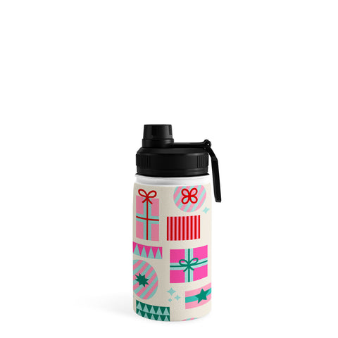 Dominique Vari Words Retro Geometric Christmas Gift Water Bottle