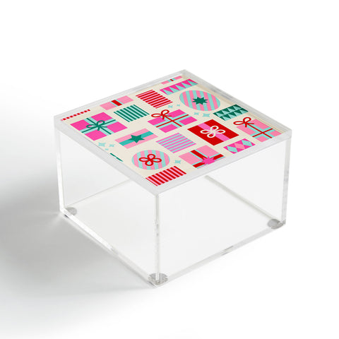 Dominique Vari Words Retro Geometric Christmas Gift Acrylic Box