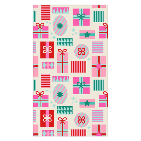 Dominique Vari Words Retro Geometric Christmas Gift Tablecloth