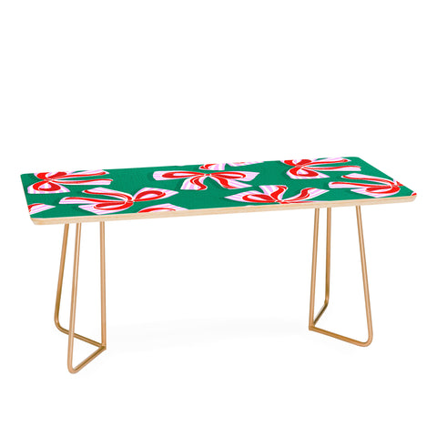 Dominique Vari Words Retro Kitsch Christmas Ribbons Coffee Table