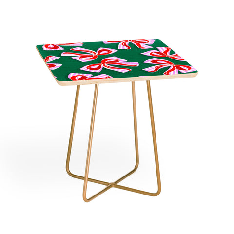 Dominique Vari Words Retro Kitsch Christmas Ribbons Side Table