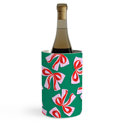 Dominique Vari Words Retro Kitsch Christmas Ribbons Wine Chiller