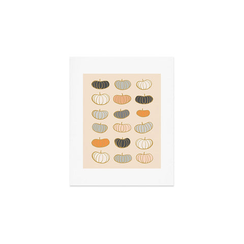 Dominique Vari Words Retro Pumpkin Pattern Art Print