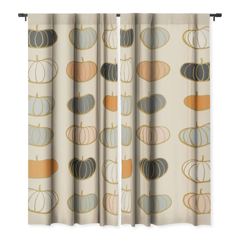 Dominique Vari Words Retro Pumpkin Pattern Blackout Non Repeat