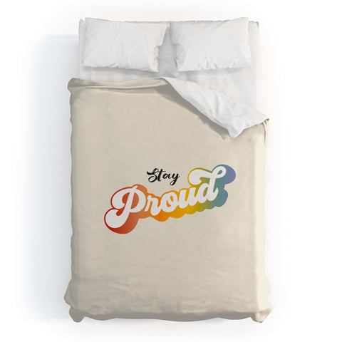 Dominique Vari Words Stay Proud Duvet Cover