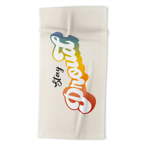 Dominique Vari Words Stay Proud Beach Towel
