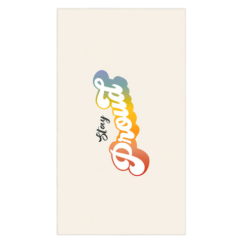 Dominique Vari Words Stay Proud Tablecloth