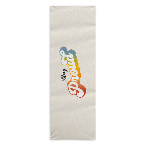 Dominique Vari Words Stay Proud Yoga Towel