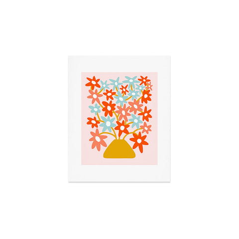 Dominique Vari Words Sunny vase with Super Bloom Art Print