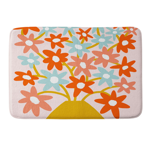Dominique Vari Words Sunny vase with Super Bloom Memory Foam Bath Mat