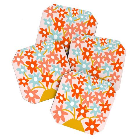 Dominique Vari Words Sunny vase with Super Bloom Coaster Set