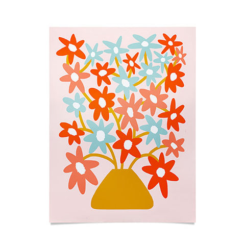 Dominique Vari Words Sunny vase with Super Bloom Poster