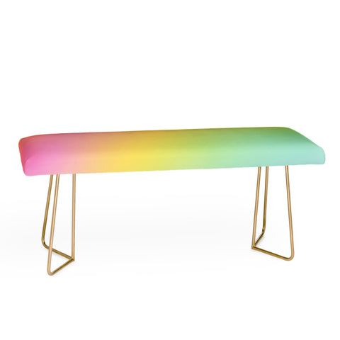 Dominique Vari Words The Rainbow of Love abstract Bench