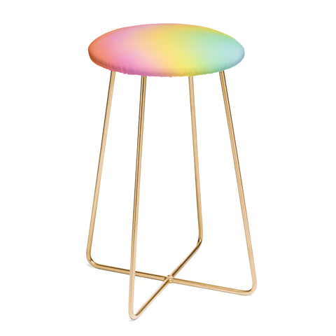 Dominique Vari Words The Rainbow of Love abstract Counter Stool