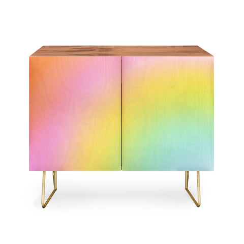 Dominique Vari Words The Rainbow of Love abstract Credenza