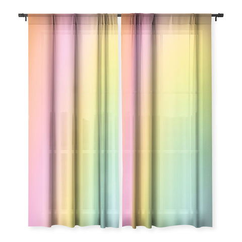 Dominique Vari Words The Rainbow of Love abstract Sheer Non Repeat