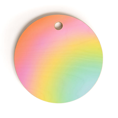 Dominique Vari Words The Rainbow of Love abstract Cutting Board Round