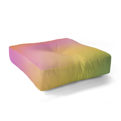 Dominique Vari Words The Rainbow of Love abstract Floor Pillow Square