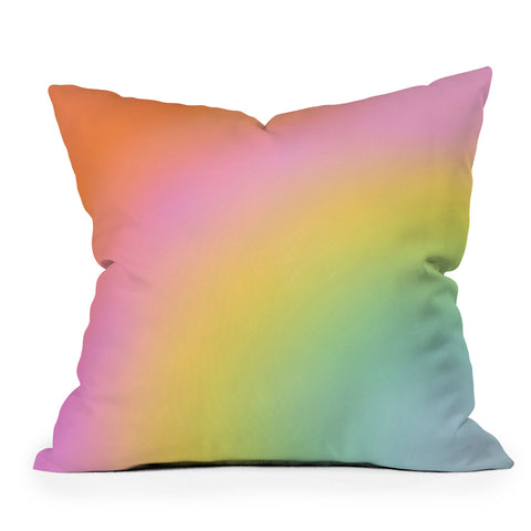 Dominique Vari Words The Rainbow of Love abstract Throw Pillow