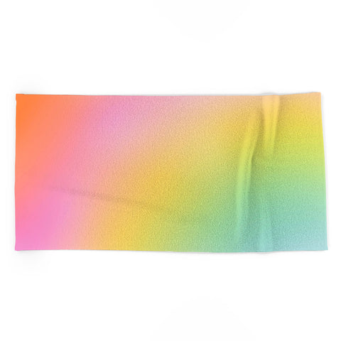 Dominique Vari Words The Rainbow of Love abstract Beach Towel
