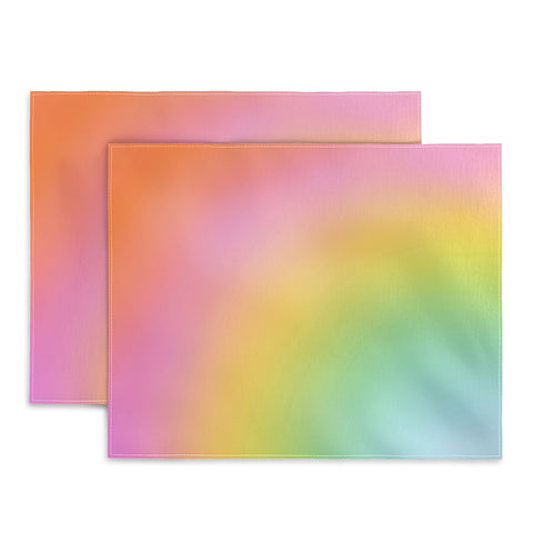 Dominique Vari Words The Rainbow of Love abstract Placemat