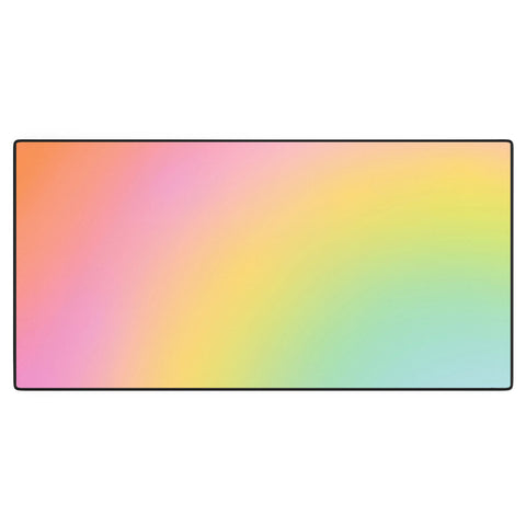Dominique Vari Words The Rainbow of Love abstract Desk Mat