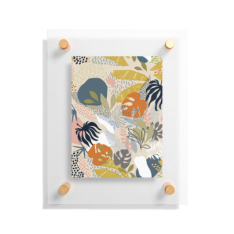 Dominique Vari Words Tropical Foliage Pattern 1 Floating Acrylic Print