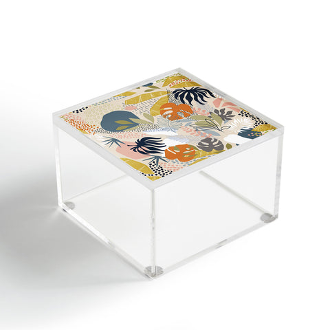 Dominique Vari Words Tropical Foliage Pattern 1 Acrylic Box
