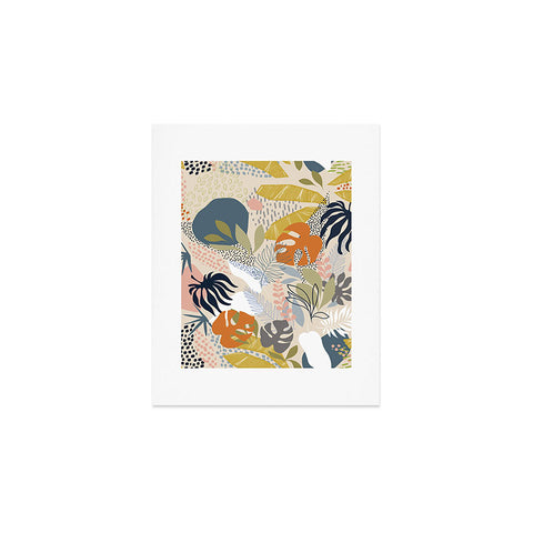 Dominique Vari Words Tropical Foliage Pattern 1 Art Print