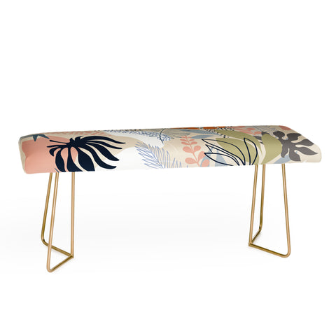 Dominique Vari Words Tropical Foliage Pattern 1 Bench