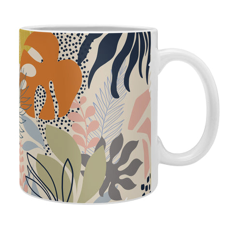 Dominique Vari Words Tropical Foliage Pattern 1 Coffee Mug