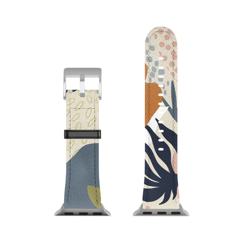 Dominique Vari Words Tropical Foliage Pattern 1 Apple Watch Band