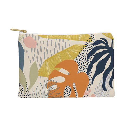 Dominique Vari Words Tropical Foliage Pattern 1 Pouch