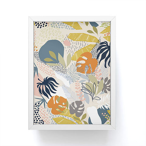 Dominique Vari Words Tropical Foliage Pattern 1 Framed Mini Art Print