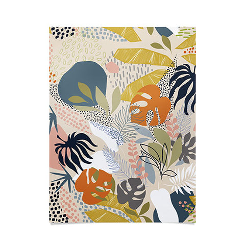 Dominique Vari Words Tropical Foliage Pattern 1 Poster