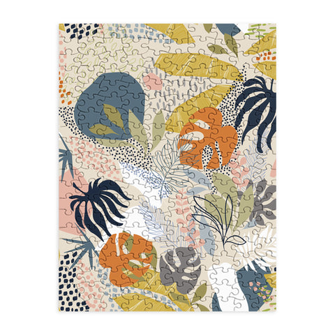 Dominique Vari Words Tropical Foliage Pattern 1 Puzzle