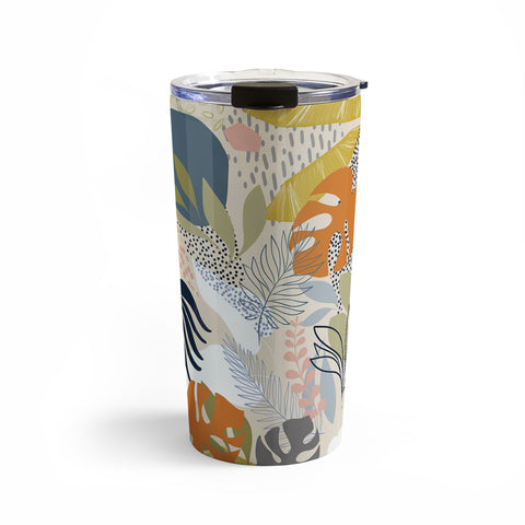 Dominique Vari Words Tropical Foliage Pattern 1 Travel Mug