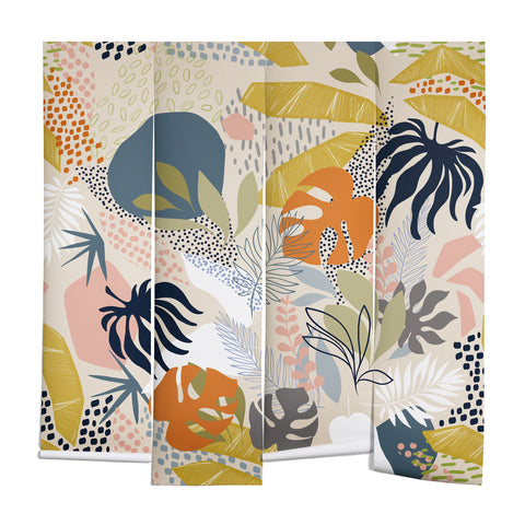 Dominique Vari Words Tropical Foliage Pattern 1 Wall Mural