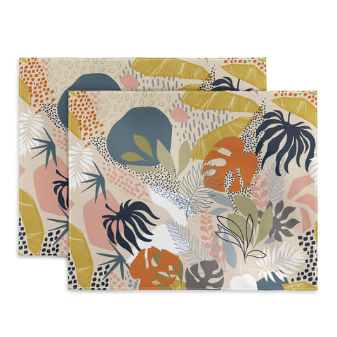 Dominique Vari Words Tropical Foliage Pattern 1 Placemat