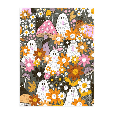Dominique Vari Words Whimsy Halloween Retro Cats Ghosts Puzzle