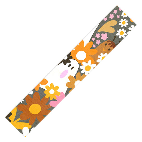 Dominique Vari Words Whimsy Halloween Retro Cats Ghosts Table Runner