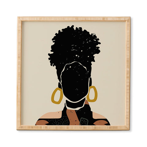 Domonique Brown Black Hair No 14 Framed Wall Art havenly